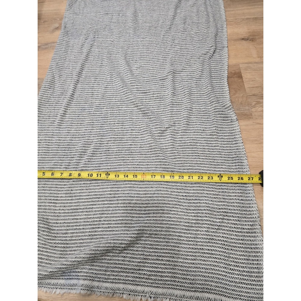 100% Cashmere‎ Shawl Scarf Wrap Nepal Helping Hands Fringed Chevron Stripe 73x27